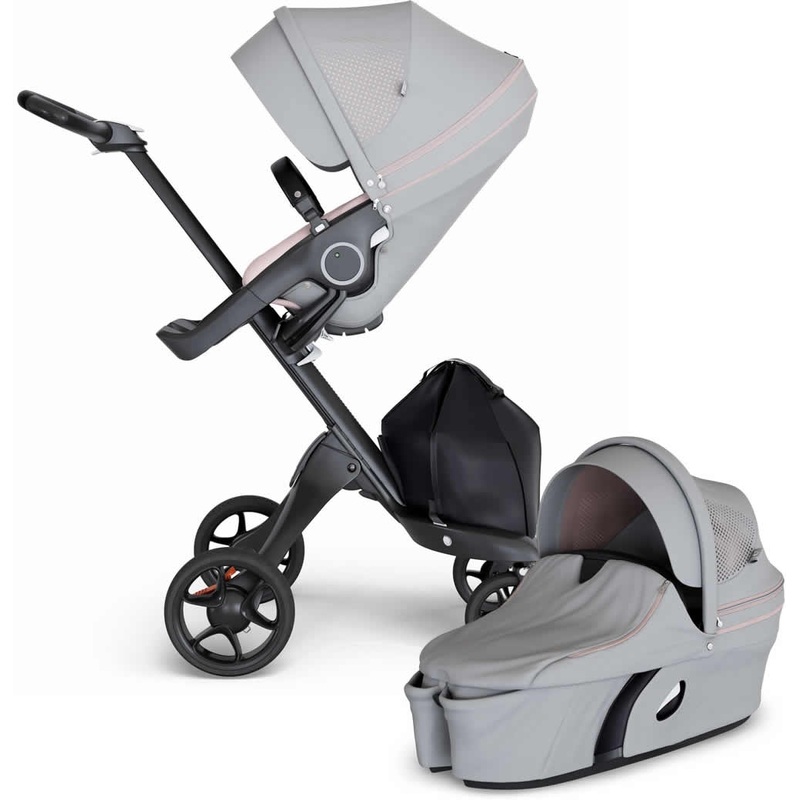 Stokke Xplory 6 Stroller & Carrycot – Athleisure Pink/Black/Black