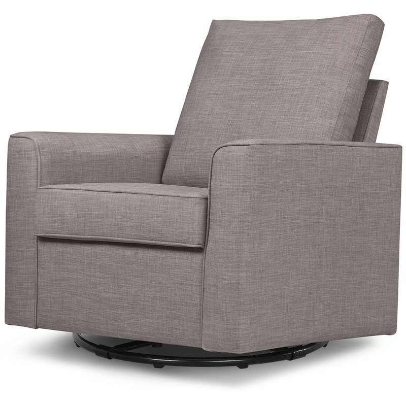 Million Dollar Baby Alden Swivel Glider – Steel Grey Tweed