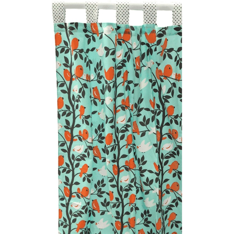 New Arrivals Feather Your Nest in Aqua Window Panels