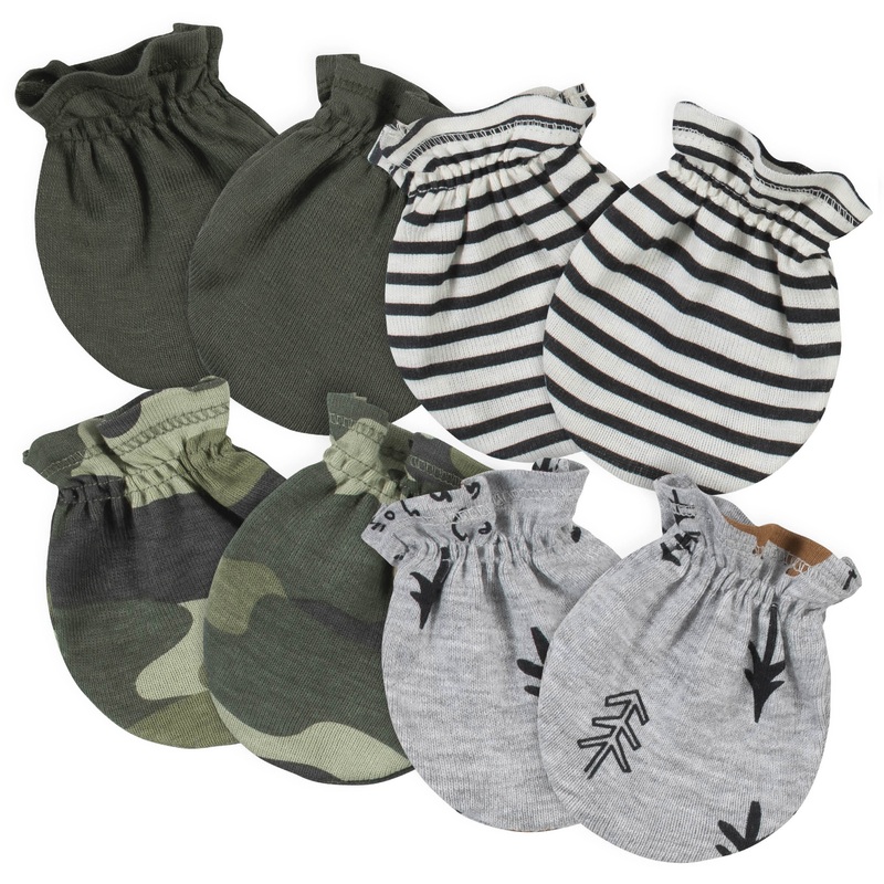 4-Pack Baby Boys Bear No Scratch Mittens
