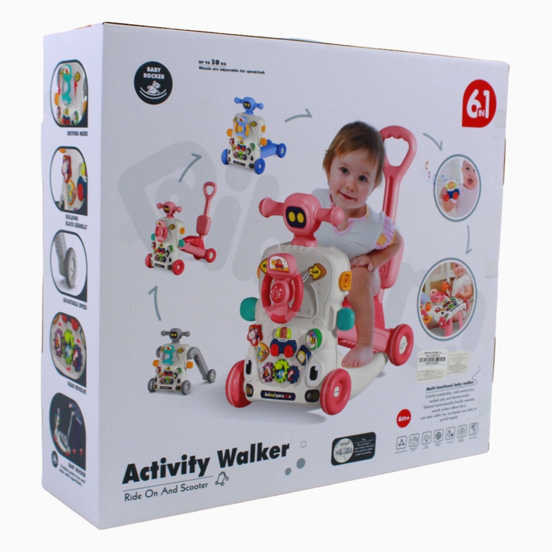 Activity Walker Ride-on and Scooter- Pink