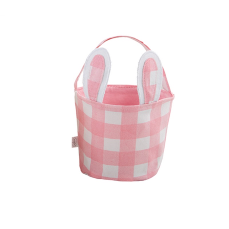 Check Easter Basket – Pink