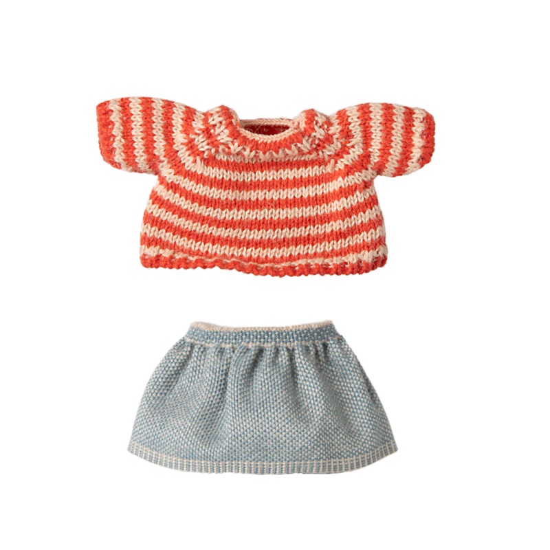 Maileg Petit Couture Big Sister Mouse Knitted Sweater & Skirt