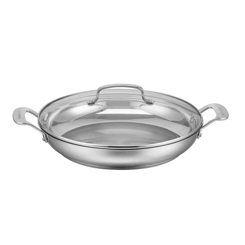 Classic 12″ Stainless Steel Everyday Pan with Cover (See Description)