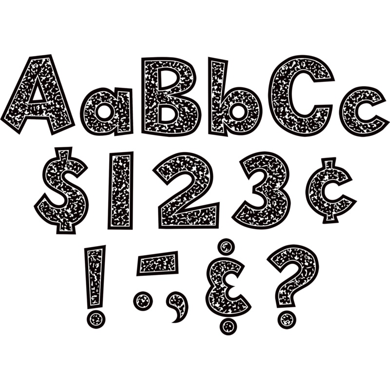 Composition 4″ Fun Font Letters Combo Pack