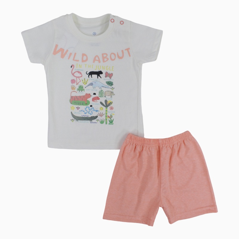 Baby Boys Cotton Pajama Set   Wild Jungle Print