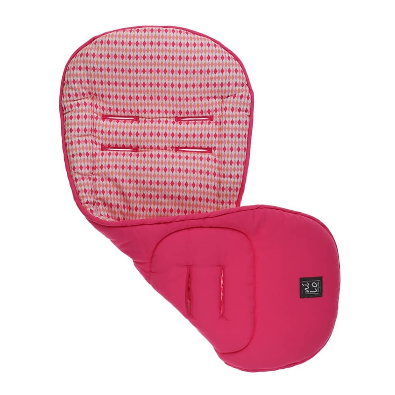 Long Stroller Mat Rhombus Pink/Orange