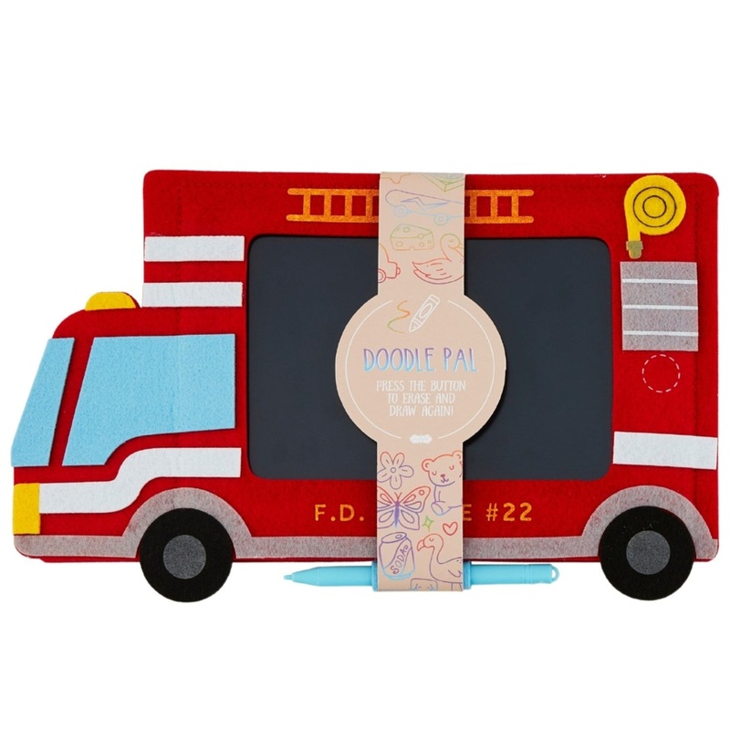 Mud Pie Fire Truck Felt Doodle Pad