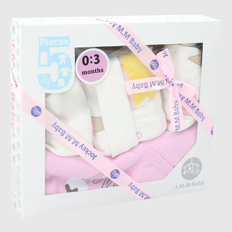 Pinkish 5-Piece Baby Layette Set