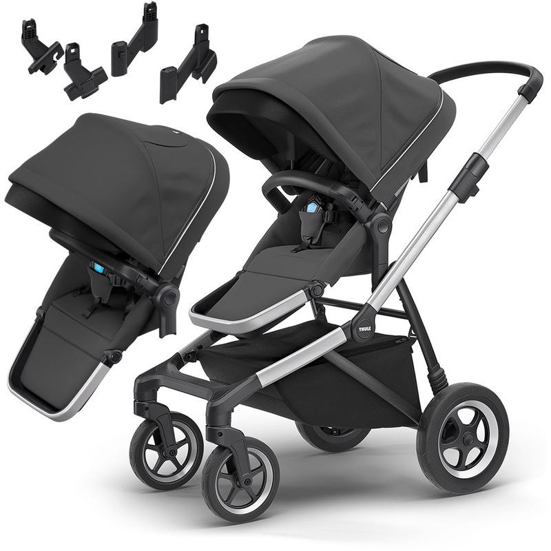 Thule Sleek Double Stroller – Shadow Grey