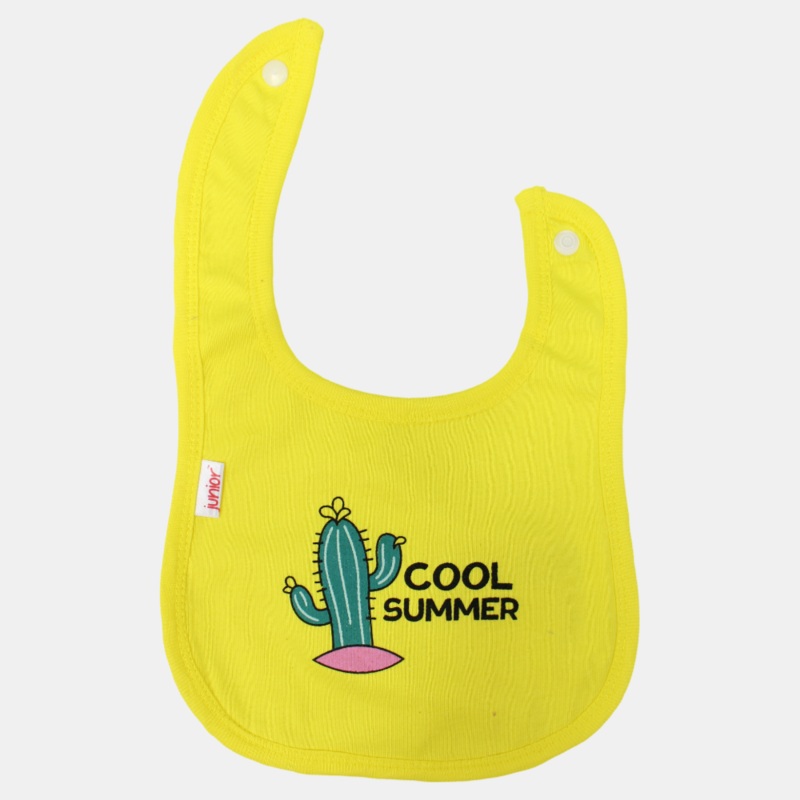 Unisex Baby Cotton Bib  Yellow Cool Summer