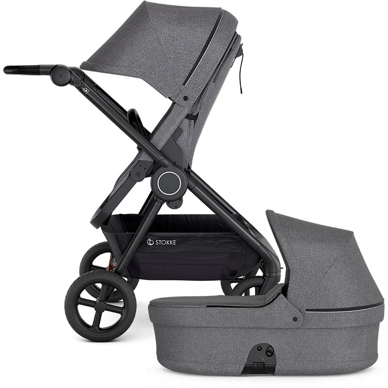 Stokke Beat Stroller & Carry Cot – Black Melange