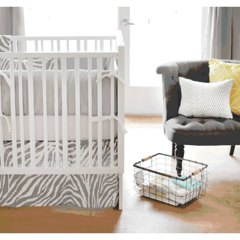 New Arrivals Safari in Gray 3 Piece Baby Crib Bedding Set
