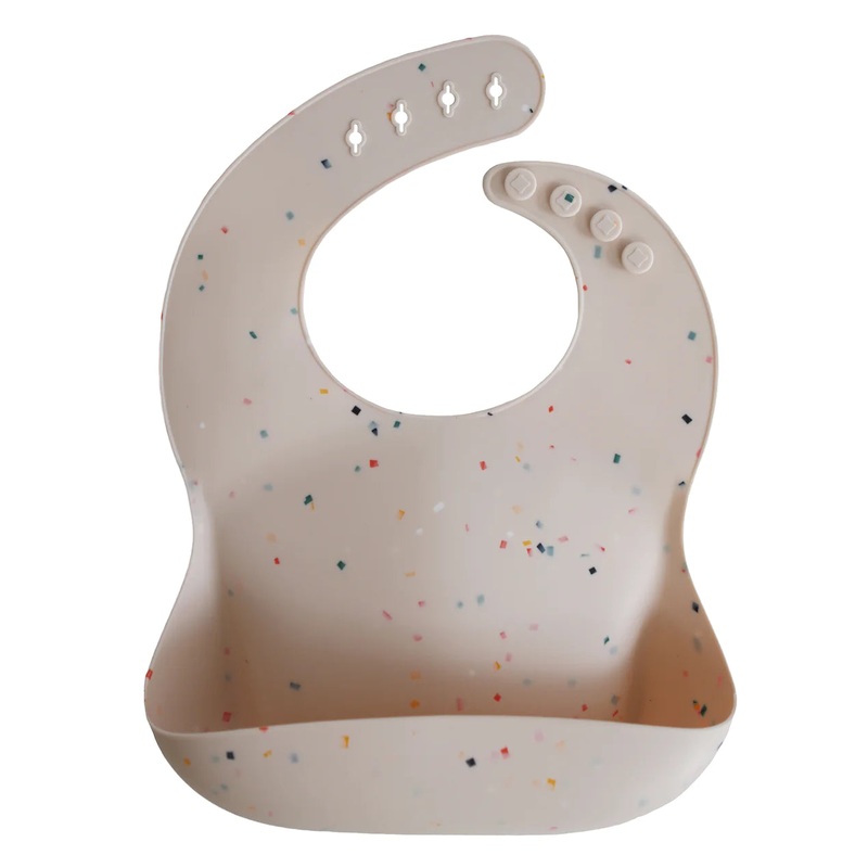 Silicone Baby Bib – Vanilla Confetti