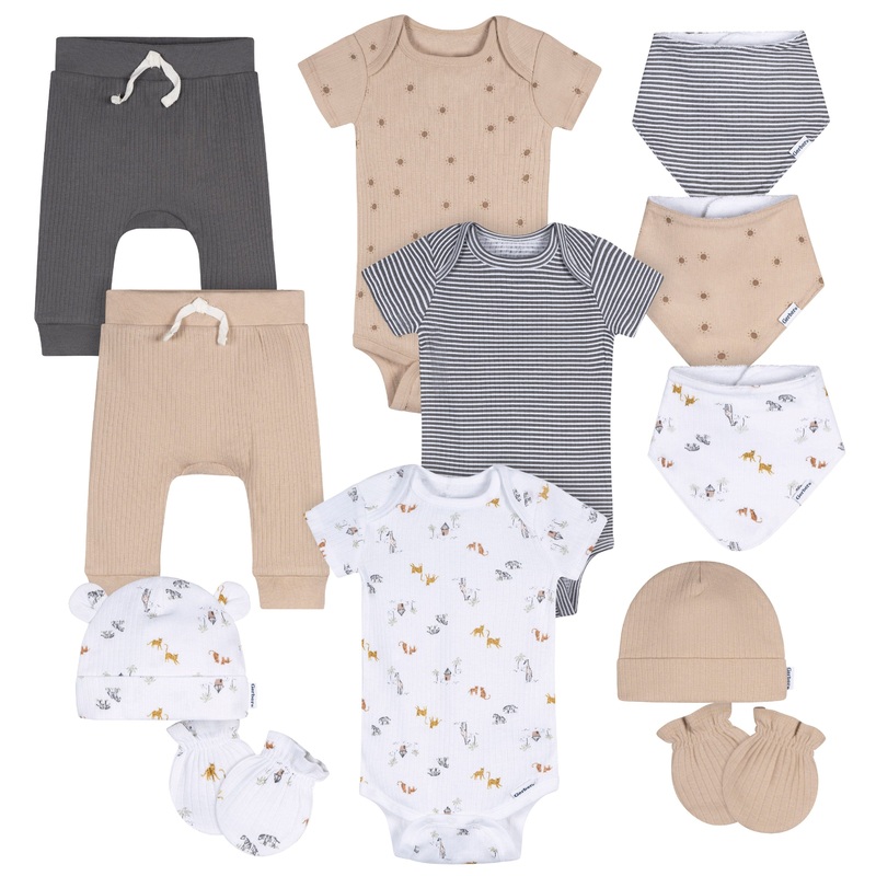 12-Piece Baby Neutral Safari Bundle Set