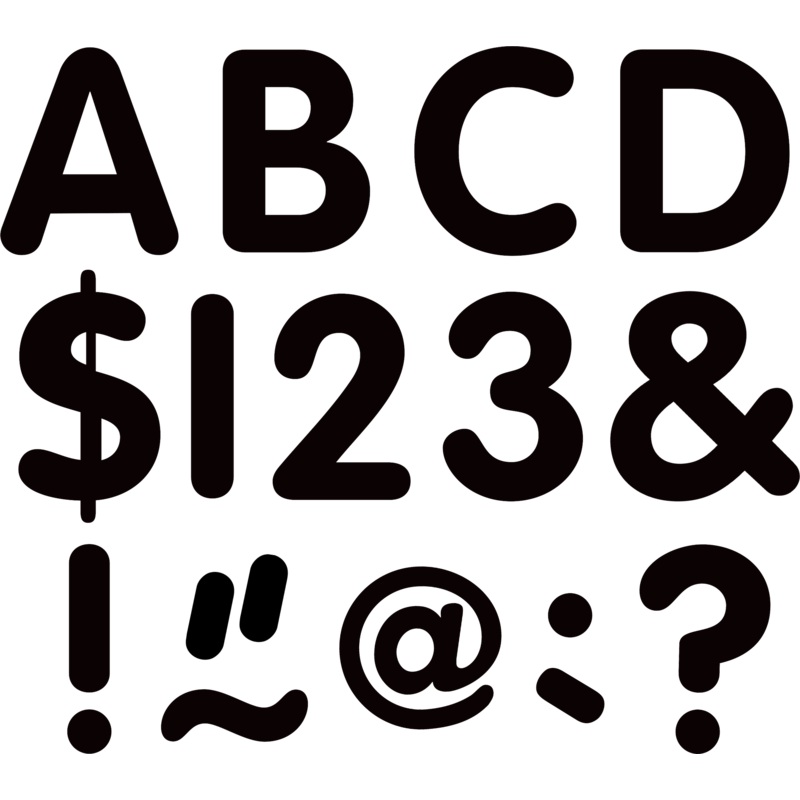 Black 2″ Classic Letters Uppercase Pack