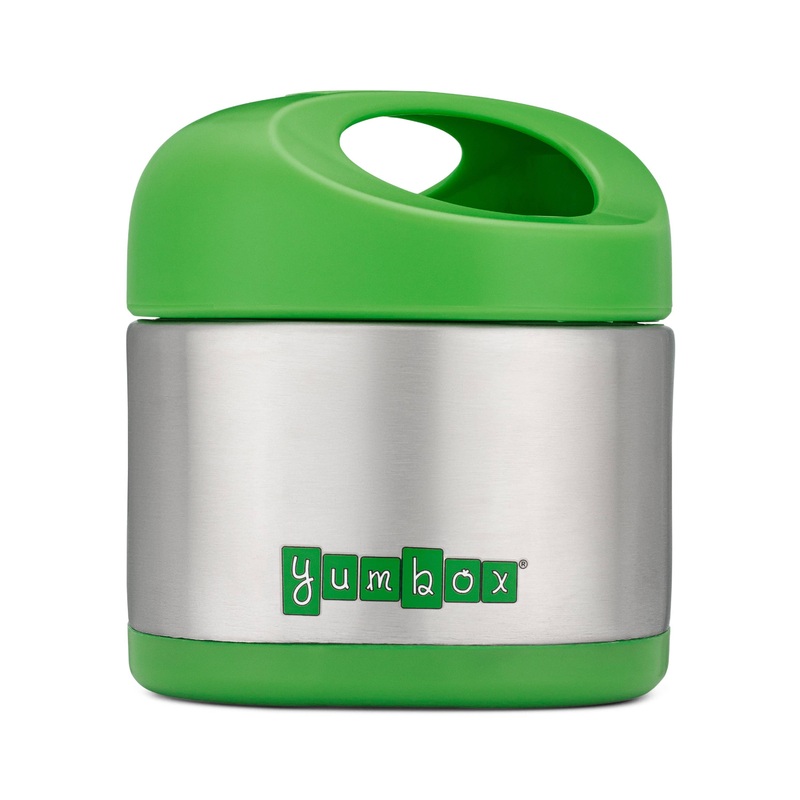 Yumbox Cubi Thermal Food Jar for Kids – Easy Carry and Open Lid 10 oz  – Apple Green