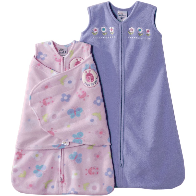 Halo Micro-Fleece 2 Piece Gift Set in Flowers/Ladybug – Newborn/Small