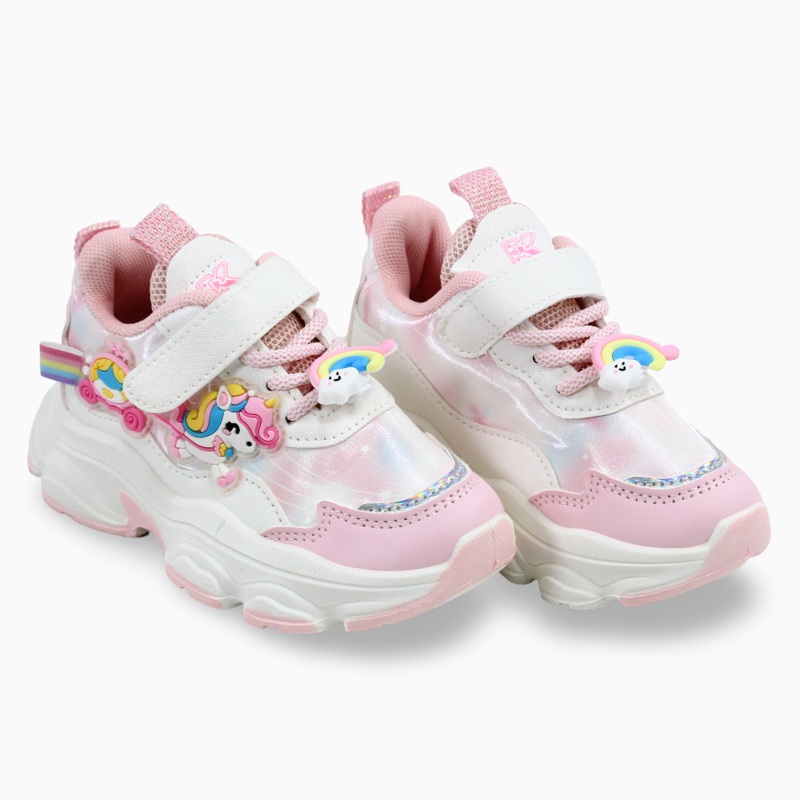 Girls Leather Sneakers – Cute Unicorn Design (Size 26-31)