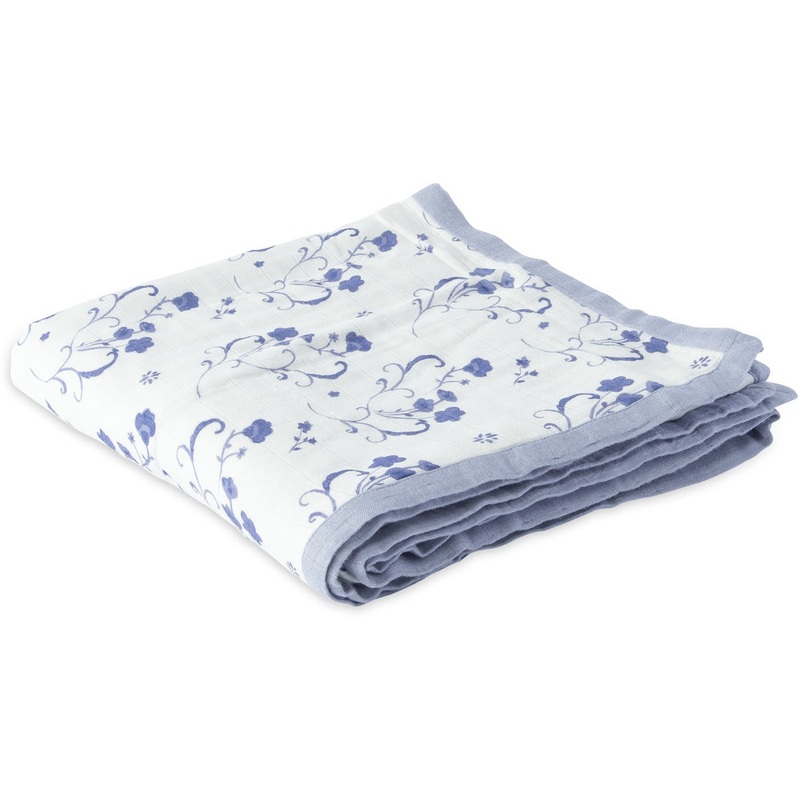 Little Unicorn Deluxe Muslin Quilt – Blue Porcelain
