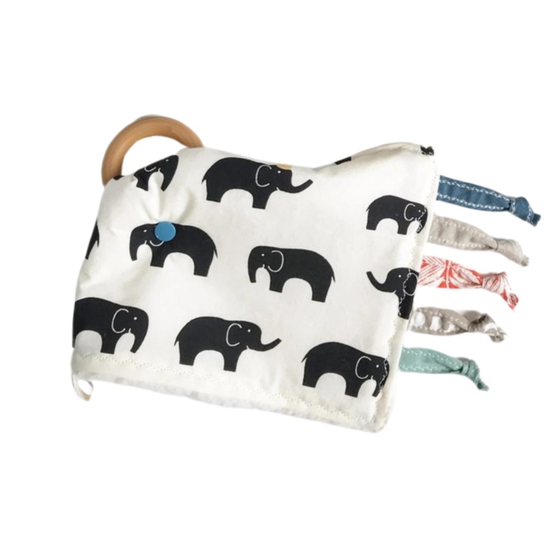 The Bird + Elephant – Handmade Soft Sensory Crinkle Toy – Elephant