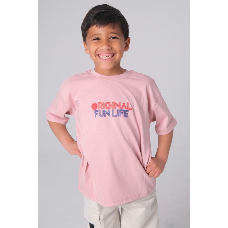 Unisex “ORIGINAL FUN LIFE” Short-Sleeved T-Shirt  Dusty Pink