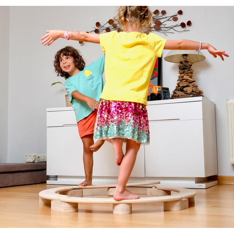 Circular Wooden Balance Beam Set | Montessori