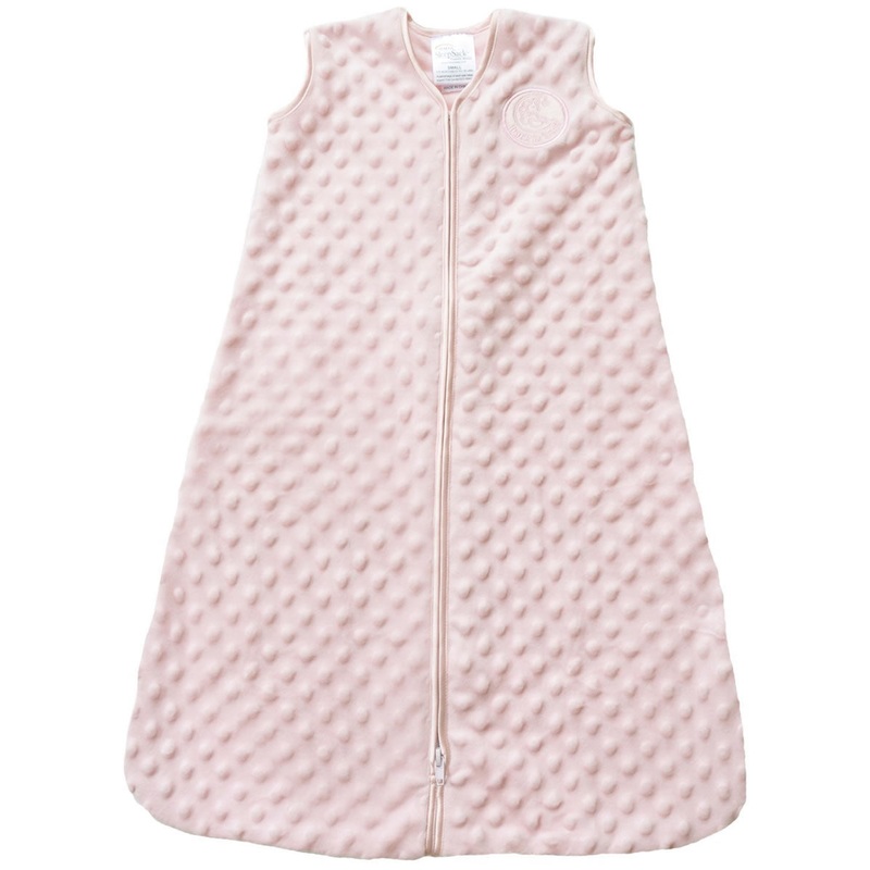 HALO SleepSack Wearable Blanket, Velboa, Pink Plush Dots, Medium
