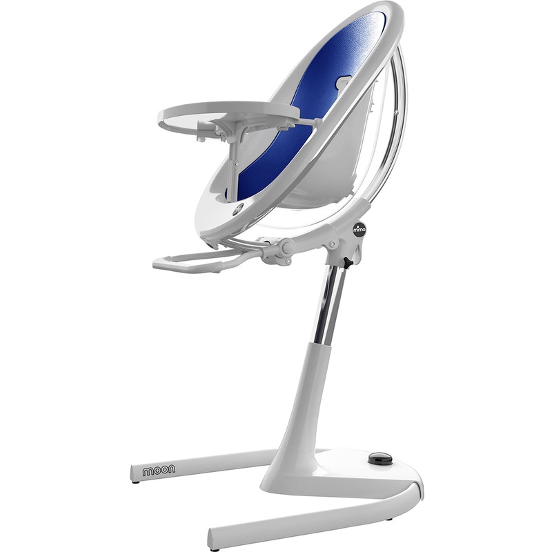 Mima Moon 2G High Chair – White / Royal Blue