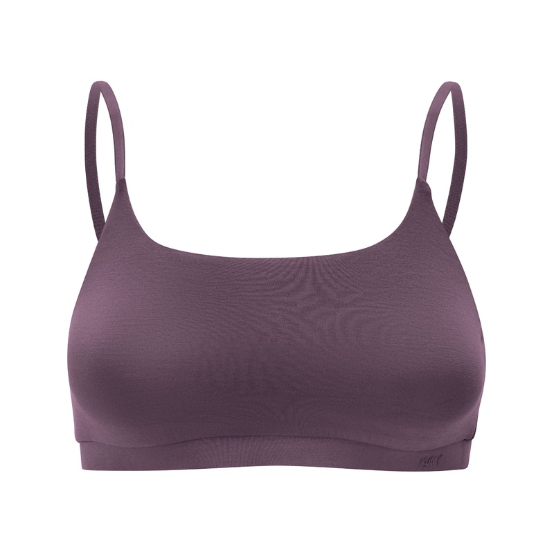 Women’s Scoop Neck Bralette in Currant