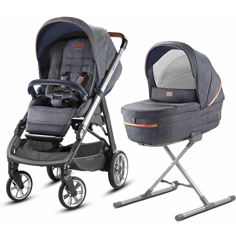 Inglesina Aptica Stroller + Bassinet & Stand – Indigo Denim