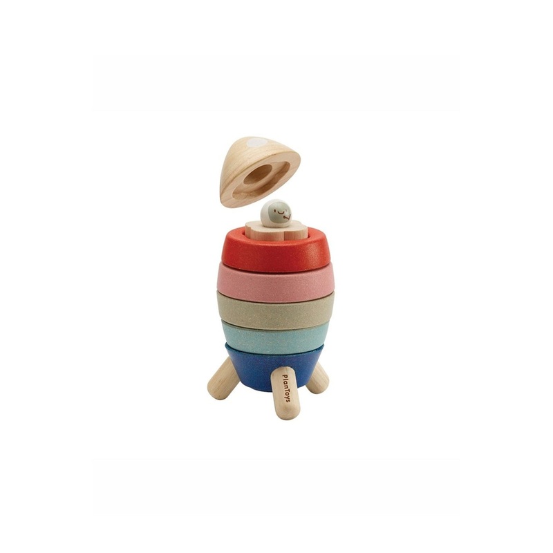 Plan Toys Wooden Stacking Rocket – Orchard
