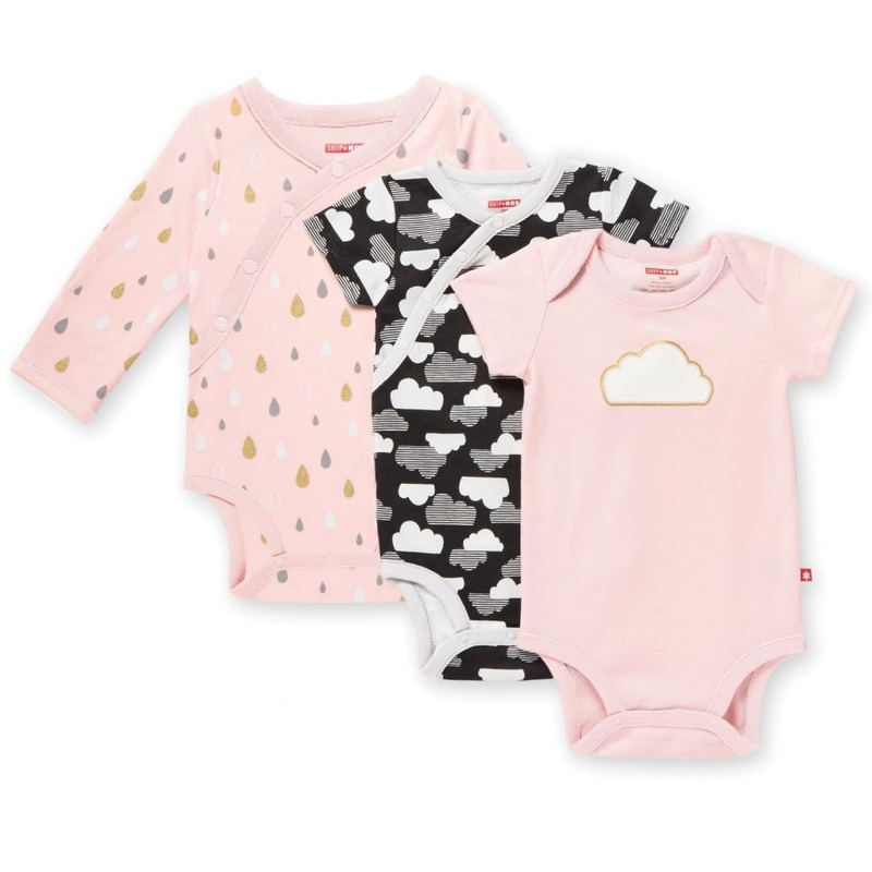 Skip Hop Star-Struck Bodysuit, 3-Pack – Pink (Newborn)