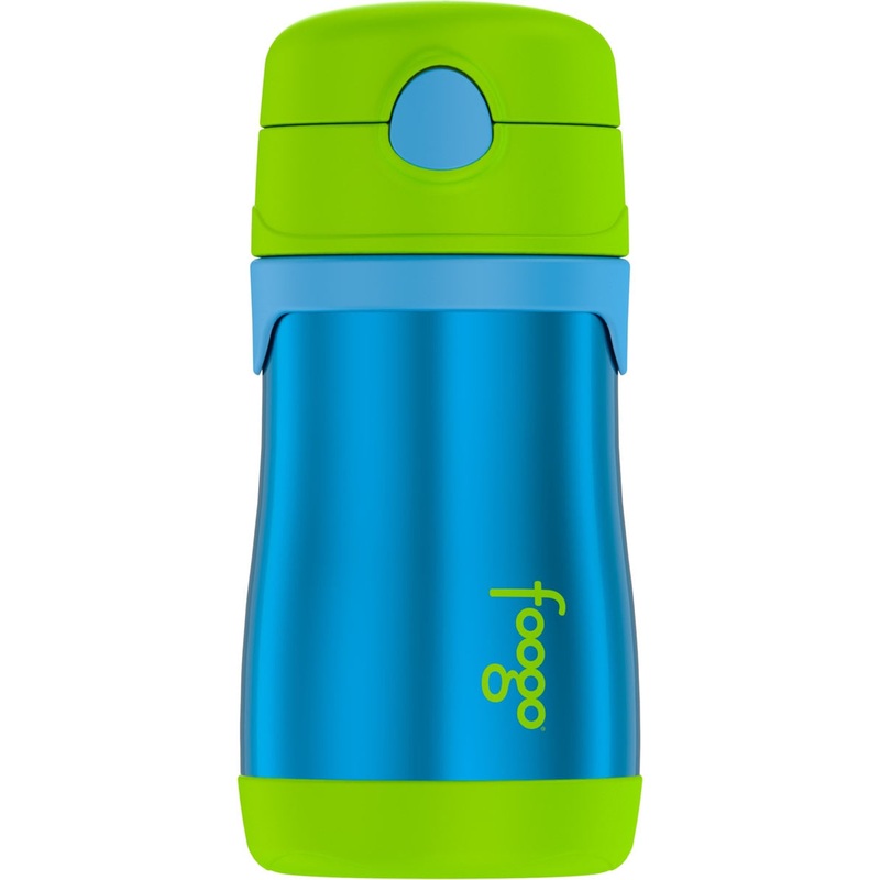 Thermos Foogo 10 oz Vacuum Insulated Stainless Steel Straw Bottle – Blue/Green