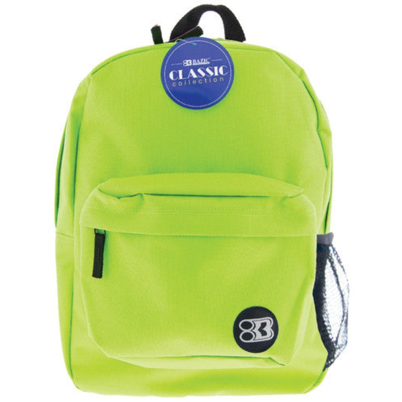BAZIC 17″ Classic Backpack, Lime Green