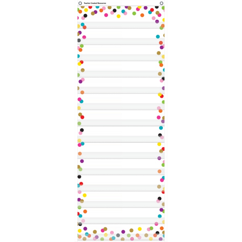 Confetti 14 Pocket Daily Schedule Pocket Chart(C)