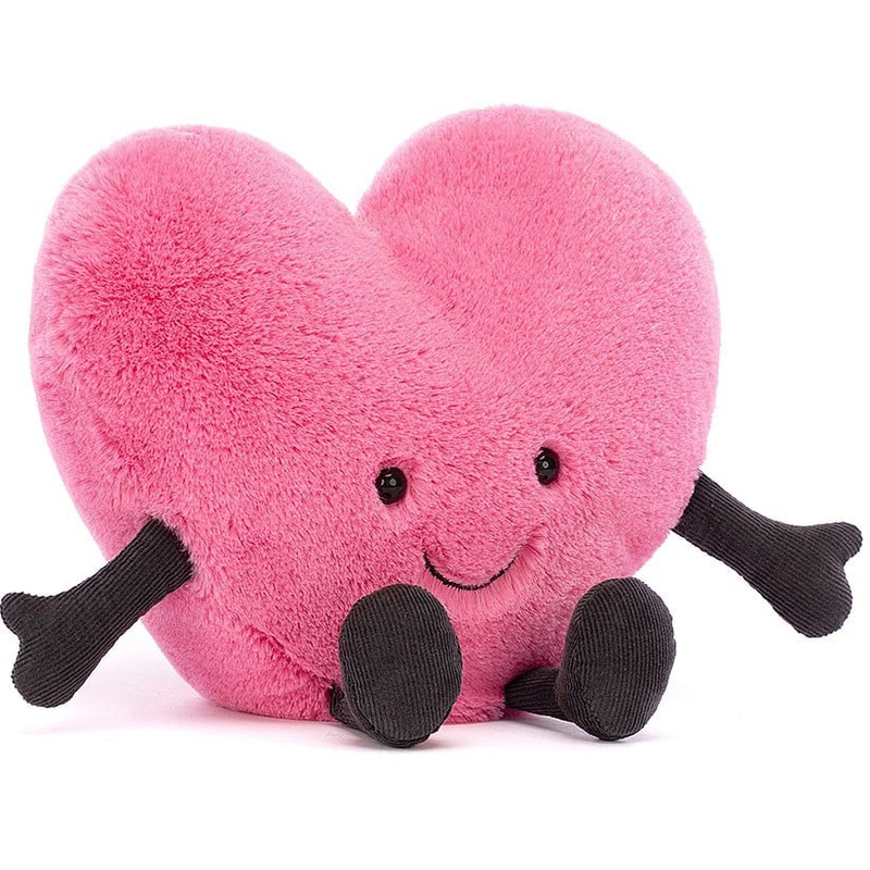 Jellycat Amuseable Pink Heart Large, 7″