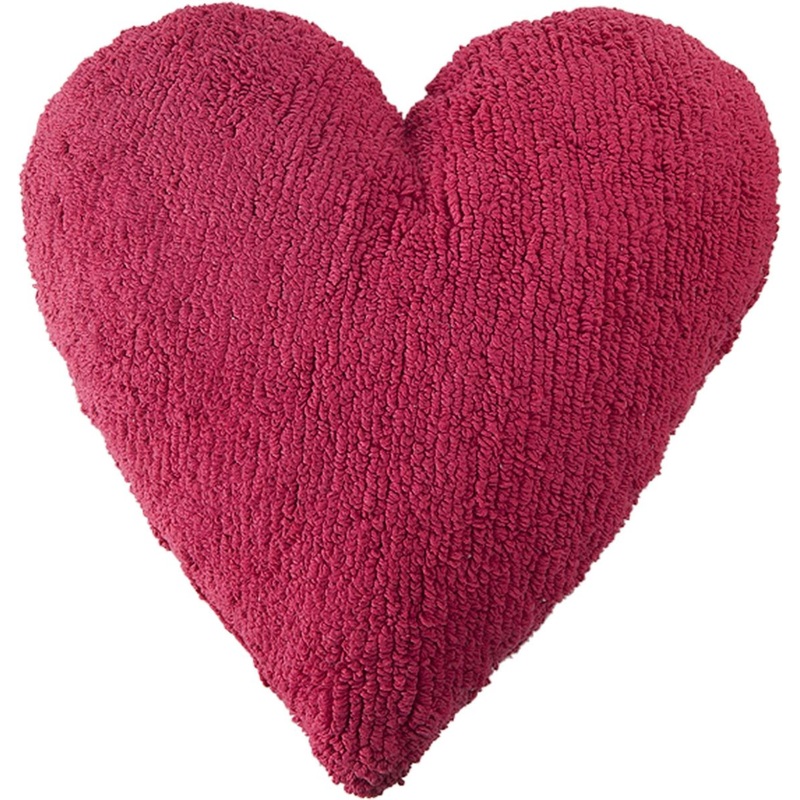 Lorena Canals Heart Cushion – Fuchsia (1’8″ x 1’7″)