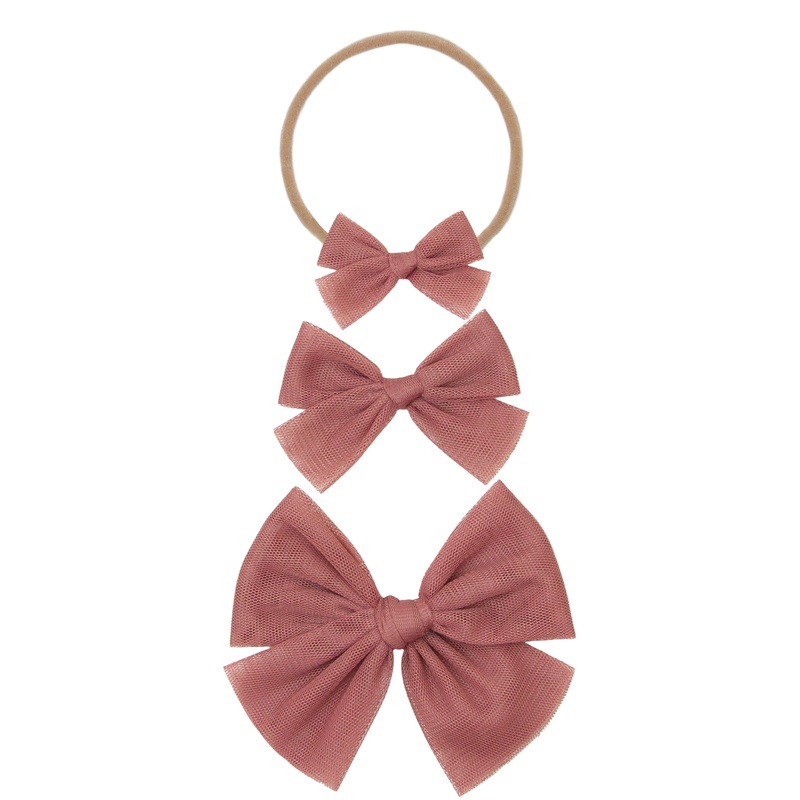 Tulle Bow – Rose Headband