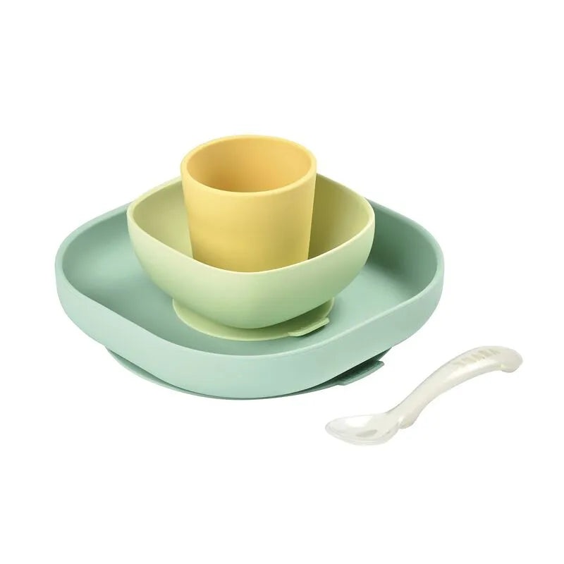 4-Piece Silicone Dinner Set – yellow