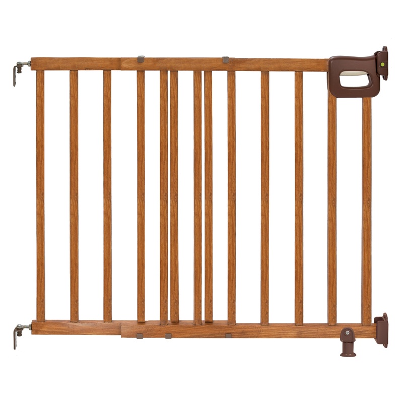Ingenuity The Stairway 48W Series Pet and Baby Gate, Openings 30″-48″ Wide, 32″Tall – Brown
