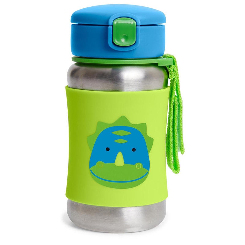 Skip Hop Zoo Stainless Steel Straw Bottle – Dino