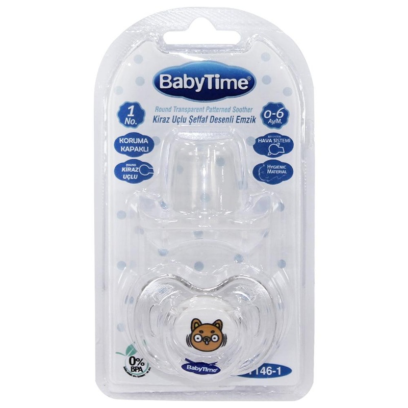 Baby Time Baby Silicone Round Soother Candy With Cap No:1