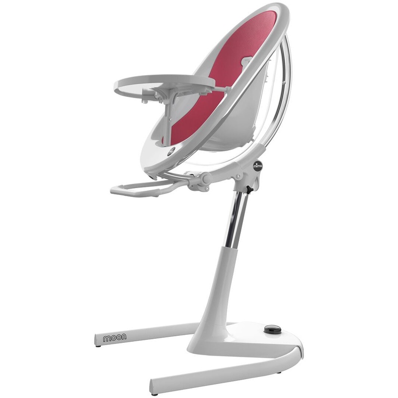 Mima Moon 2G High Chair – White/Fuschia