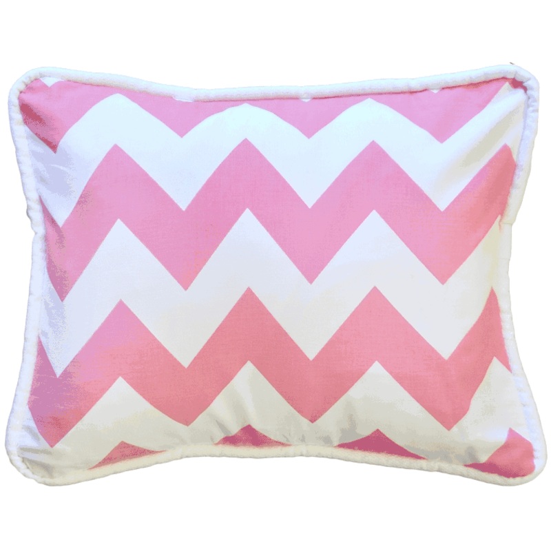 New Arrivals Zig Zag Hot Pink Throw Pillow – 16 x 16