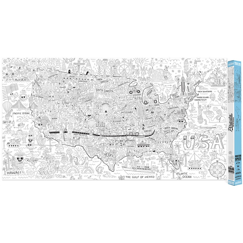Pirasta Let’s Color America Big Coloring Poster