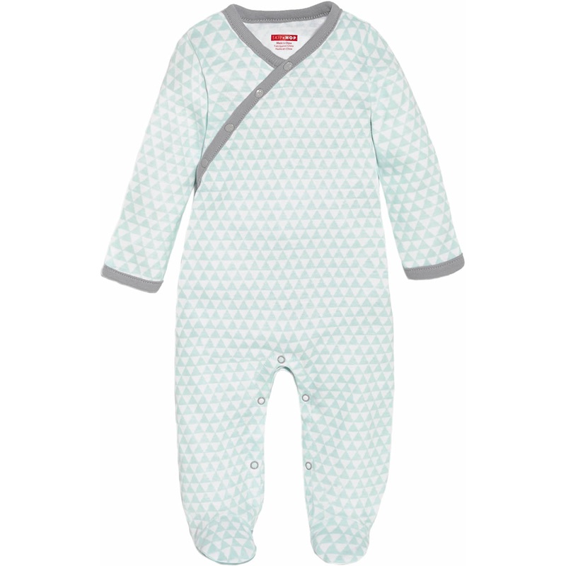 Skip Hop Petite Triangles Side-Snap Footie – Blue (Newborn)