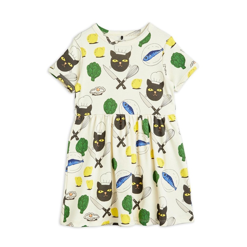 Chef Cat Shortsleeve Dress – Multi