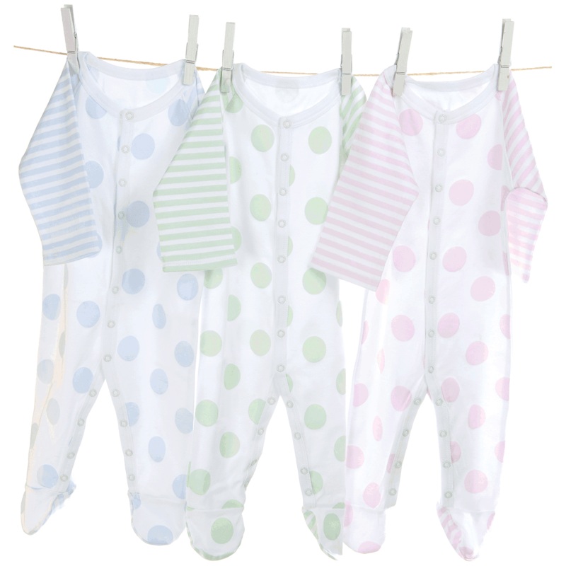 Little Giraffe Lollipop Cotton Henley Footie – 0 to 3 Months