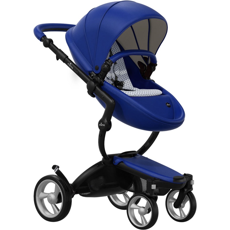 Mima Xari Complete Stroller, Black – Royal Blue / Retro Blue